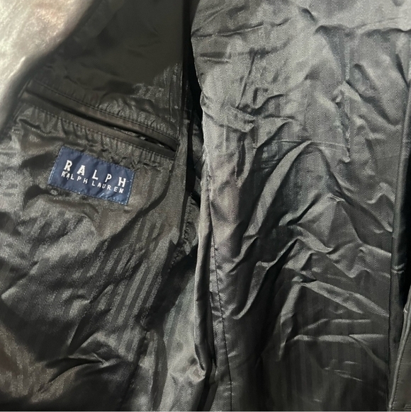 Ralph Lauren Black Lambskin Button Up Jacket Men's Size 40R - Picture 6 of 8